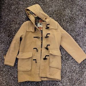 Burberry camel pea coat, size small